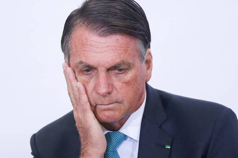 O presidente Jair Bolsonaro em evento no Palácio do Planalto