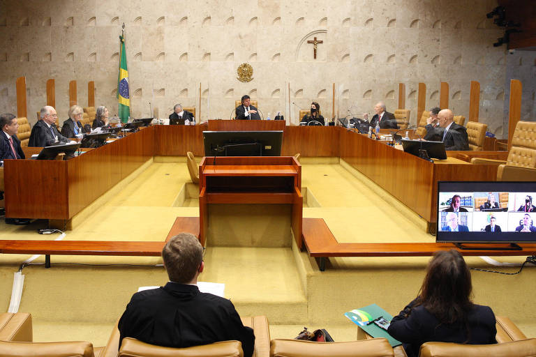 Ministros do STF durante sessão em novembro 