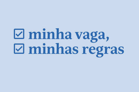 Capa do podcast Minha Vaga, Minhas Regras, feito pela Folha em parceria com o Linkedin. O podcast é apresentado pelos jornalistas Bruno B. Soraggi e Claudia Gasparini