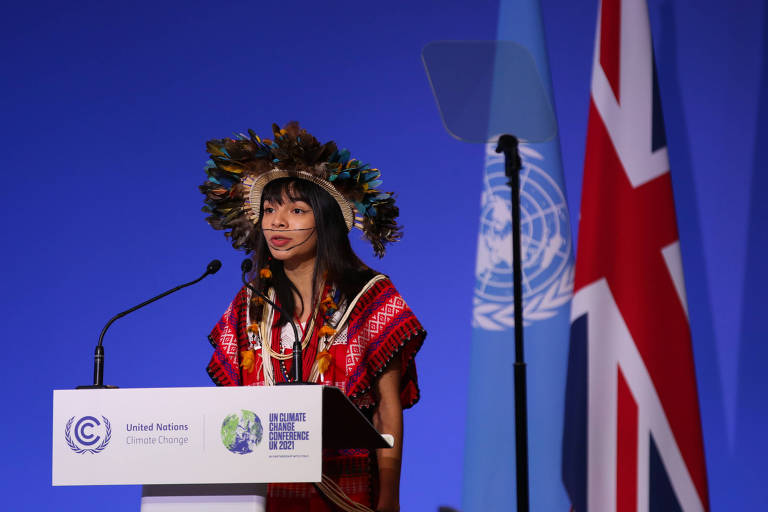 Txai Suruí discursa na COP26