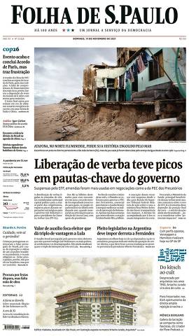 Capa da Edição Nacional da Folha