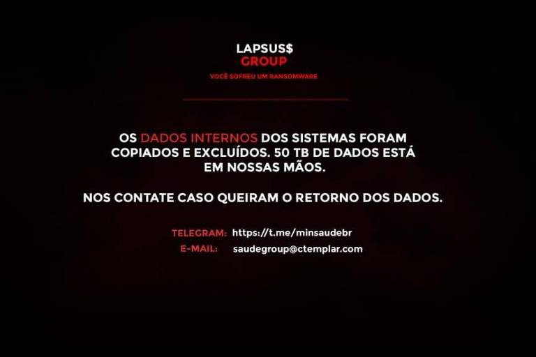 Ataque hacker tira do ar sites do Ministério da Saúde e do Conecte SUS