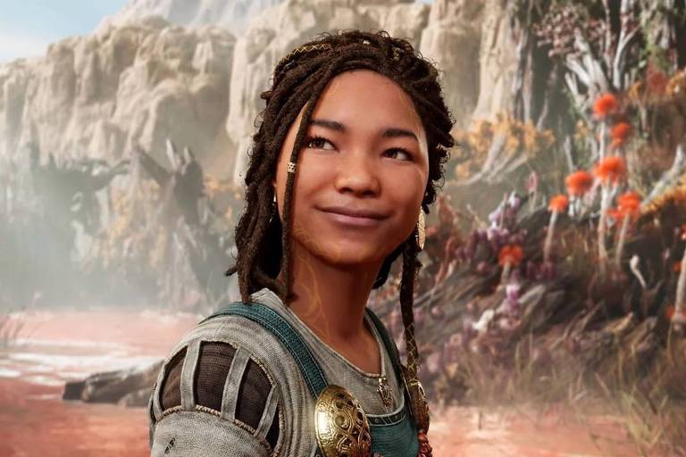 Angrboda, personagem negra de 'God of War: Ragnarok', previsto para 2022