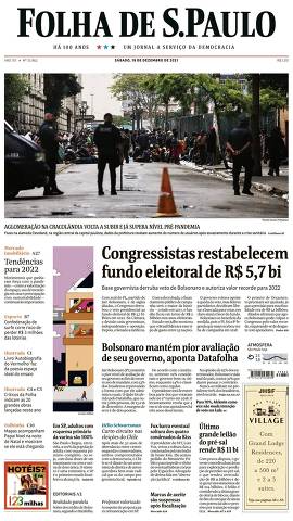 Capa da Edição Nacional da Folha