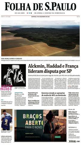 Capa da Edição Nacional da Folha