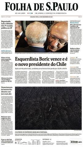 Capa da Edição Nacional da Folha