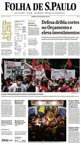 Capa da Edição Nacional da Folha