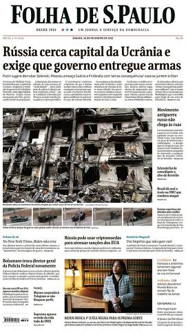 Capa da Edição Nacional da Folha