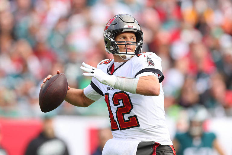 Tom Brady durante partida do Tampa Bay Bucaneers contra o Philadelphia Eagles, em janeiro