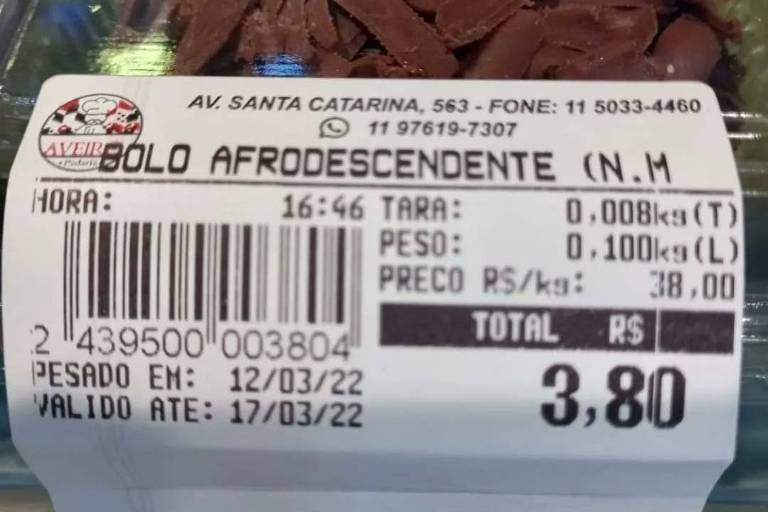 O bolo afrodescendente