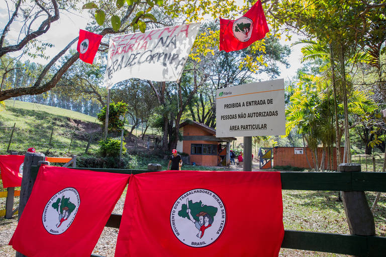 Fazenda ocupada pelo MST no interior de São Paulo, em 2017
