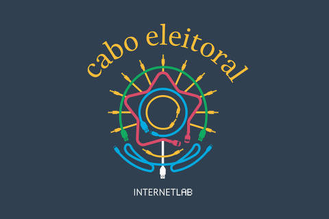 Capa do podcast cabo eleitoral feito pela Folha em parceria com o internetlab. O podcast é apresentado pela jornalista Paula Soprana