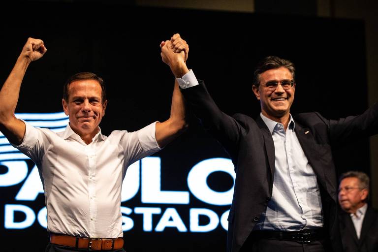 Doria e Rodrigo Garcia no evento no Palácio dos Bandeirantes