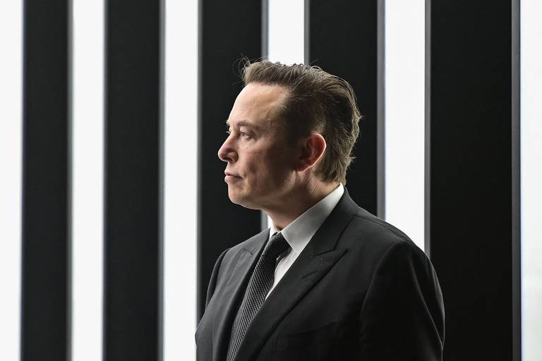 Elon Musk, o presidente-executivo da Tesla e da SpaceX, durante evento em Berlim, na Alemanha