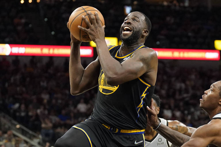 Draymond Green, do Golden State Warrios, durante partida contra o San Antonio Spurs