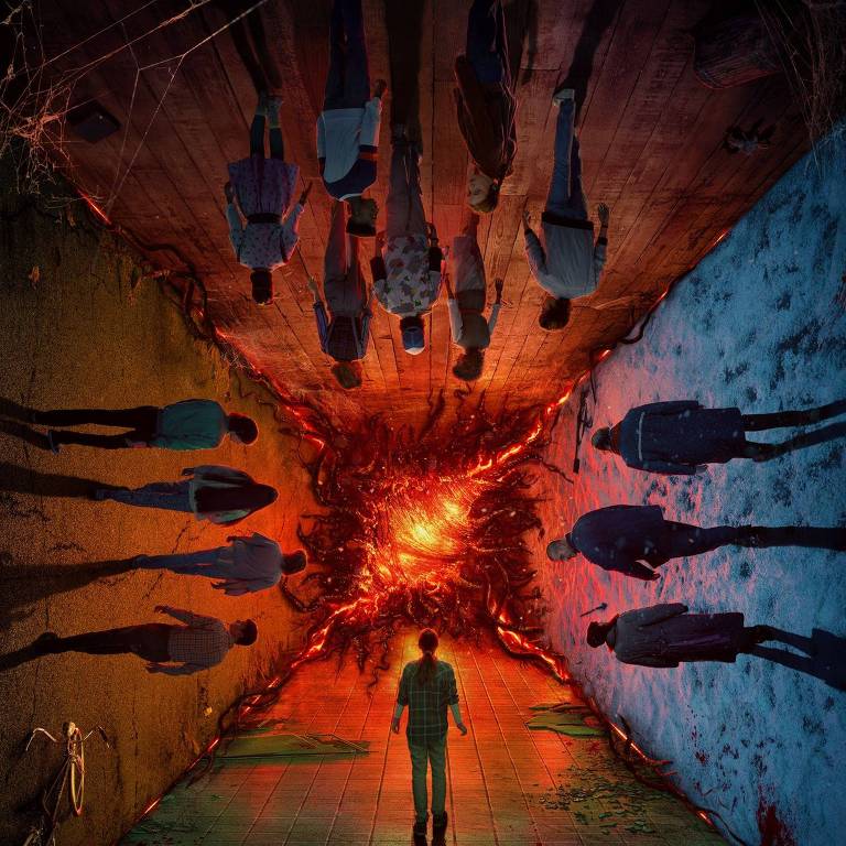 Cartaz da quarta temporada da série "Stranger Things"