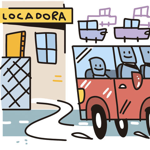 Ilustrações do Galvão Bertazzi, para a revista O Melhor de São Paulo Serviços 2022 -  Categoria Carros - Locacao ORG XMIT: LOCAL2204201358498533