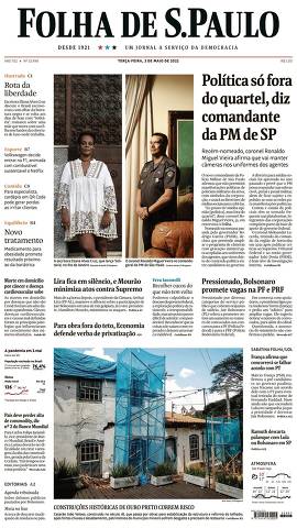 Capa da Edição Nacional da Folha