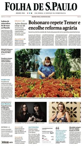 Capa da Edição Nacional da Folha