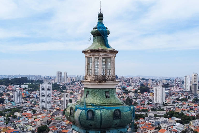 Torre de igreja, vista aérea