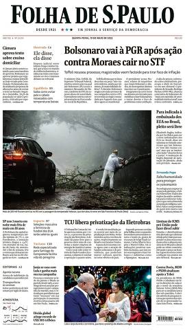 Capa da Edição Nacional da Folha