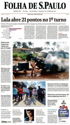 Capa da Edição Nacional da Folha