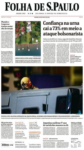 Capa da Edição Nacional da Folha