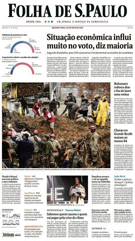 Capa da Edição Nacional da Folha