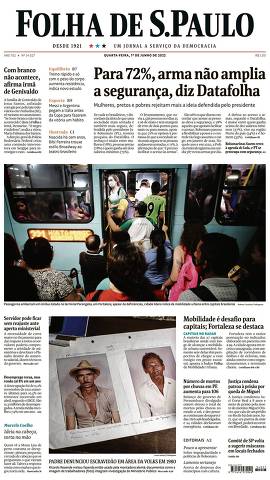 Capa da Edição Nacional da Folha