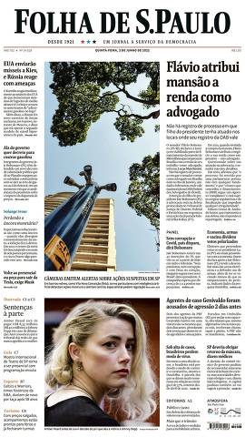 Capa da Edição Nacional da Folha