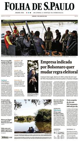 Capa da Edição Nacional da Folha