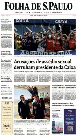 Capa da Edição Nacional da Folha