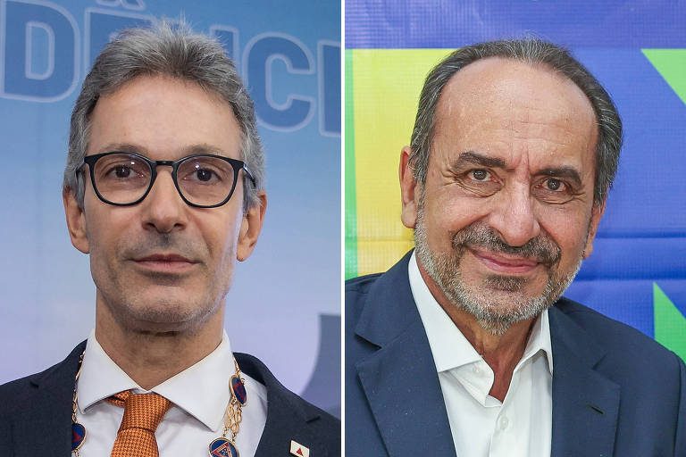 Os candidatos Romeu Zema, à esq., e Alexandre Kalil