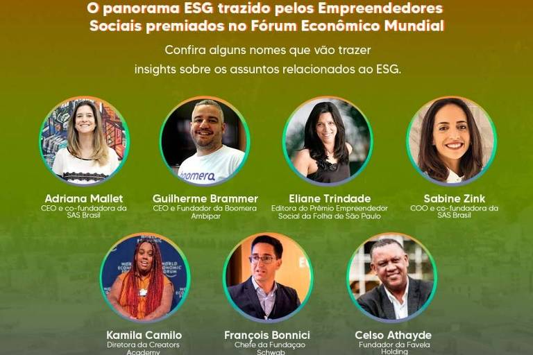 Empreendedores sociais que foram a Davos discutem ESG em evento nesta terça (5)