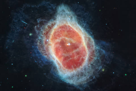 An observation of a planetary nebula from the MIRI instrument in the mid-infrared from NASA's James Webb Space Telescope, a revolutionary apparatus designed to peer through the cosmos to the dawn of the universe and released July 12, 2022.    NASA, ESA, CSA, STScI, Webb ERO Production Team/Handout via REUTERS THIS IMAGE HAS BEEN SUPPLIED BY A THIRD PARTY. ORG XMIT: TOR502
