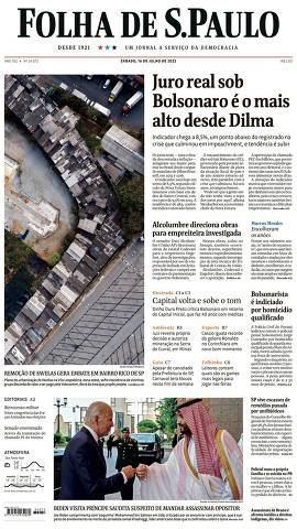 Capa da Edição Nacional da Folha