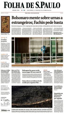 Capa da Edição Nacional da Folha