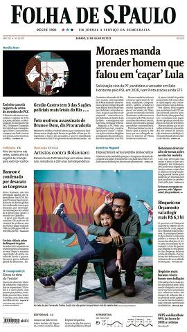 Capa da Edição Nacional da Folha