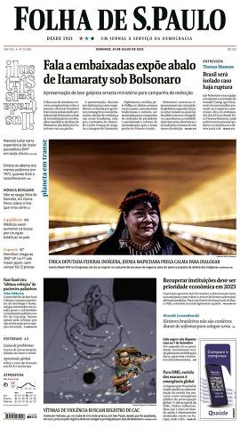 Capa da Edição Nacional da Folha