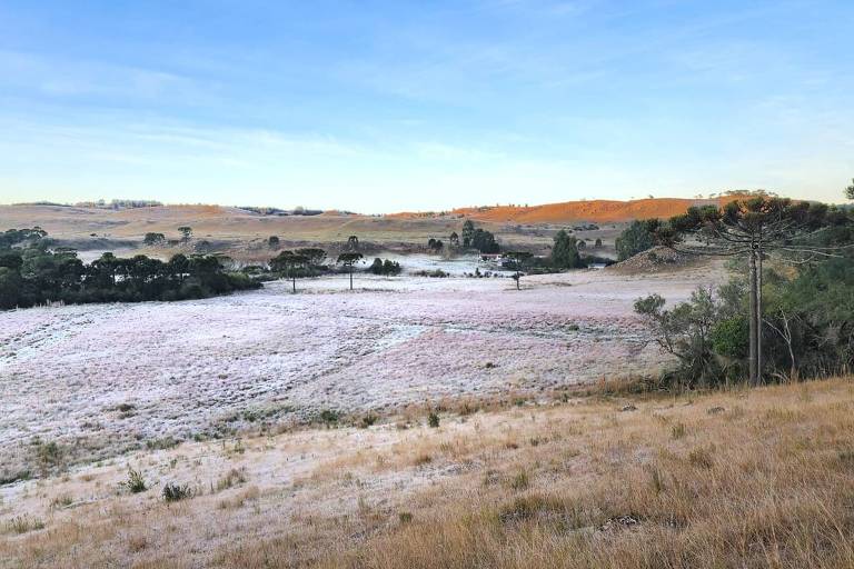 Previsão do tempo aponta chance de neve e geada na região Sul esta semana