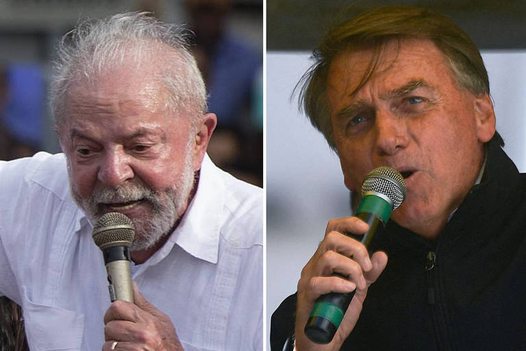 Montagem dos candidatos à Presidência Lula e Bolsonaro
