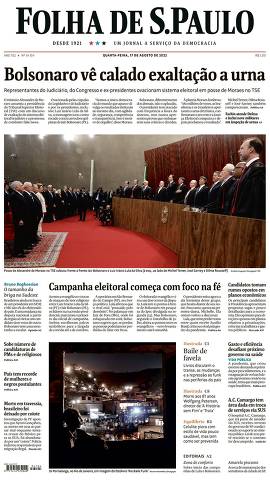 Capa da Edição Nacional da Folha