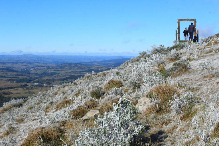 Sensação térmica chega a -25°C em Santa Catarina