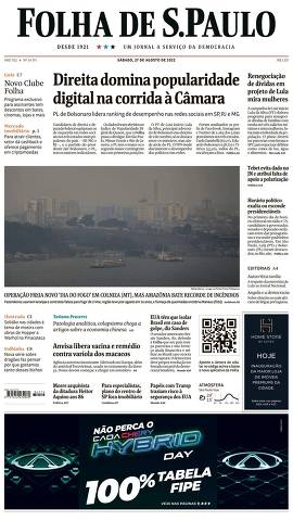 Capa da Edição Nacional da Folha