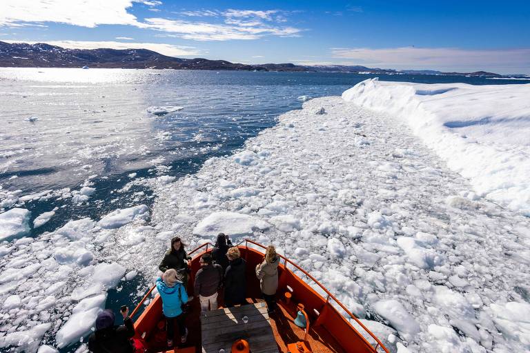 Derretimento do gelo na Groenlândia pode elevar em 25 cm o nível dos oceanos