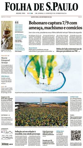 Capa da Edição Nacional da Folha