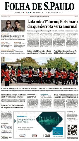 Capa da Edição Nacional da Folha