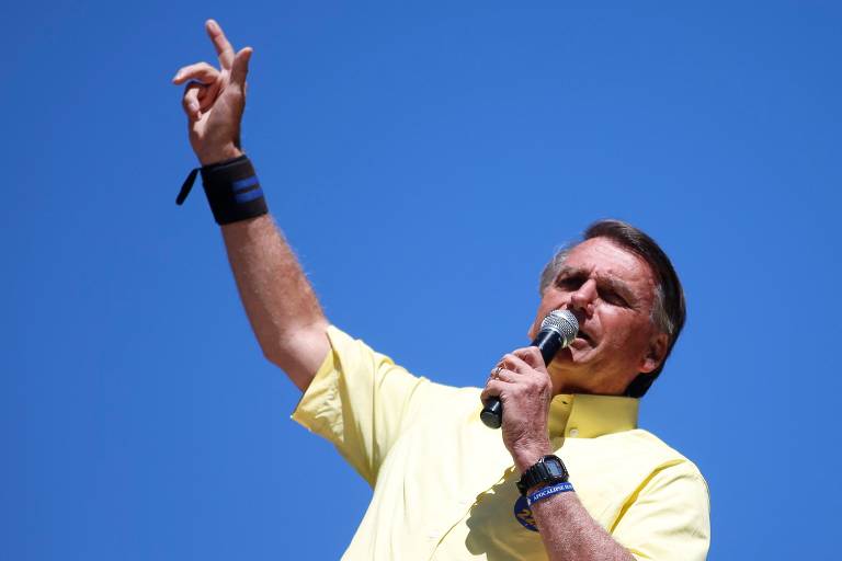 Jair Bolsonaro na campanha eleitoral de 2022