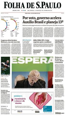 Capa da Edição Nacional da Folha