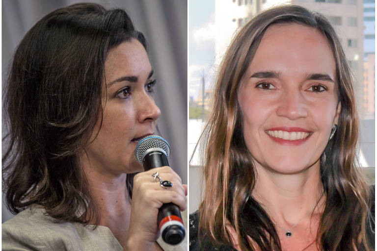 À esquerda, a cientista política e presidente do Instituto Igarapé, Ilona Szabó. À direita, a advogada e socióloga Carolina Ricardo, diretora-executiva do Instituto Sou da Paz.